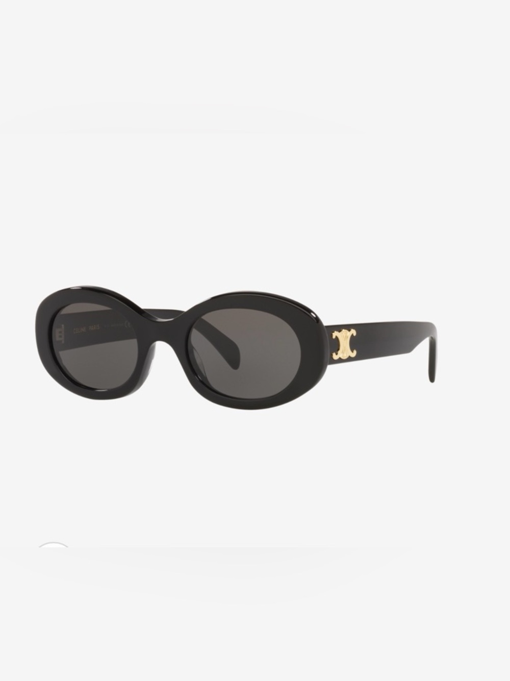Celine Black Triomphe CL40194U, Oval Sunglasses